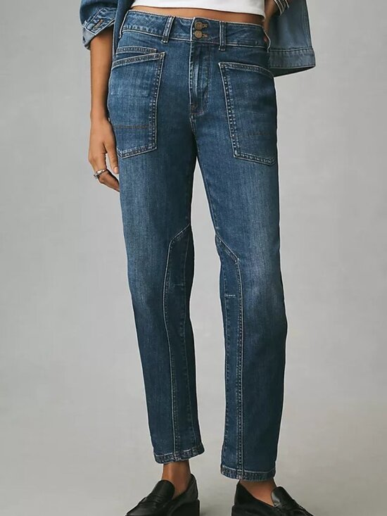Pilcro Denim - Anthropologie Pilcro The Wanderer Mid-Rise Relaxed Jeans Size 26 Mid Wash
